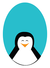 Image showing Smiling penguin illustration vector on white background 