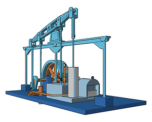 Image showing Engine working procedure vector or color illustration