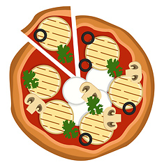 Image showing Grilled veggie pizzaPrint