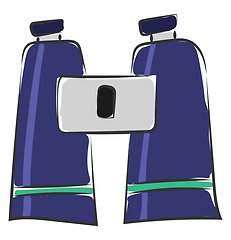 Image showing Binoculars ready to focus vector or color illustration