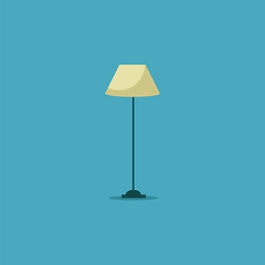 Image showing Portrait of a night lamp over blue background vector or color il