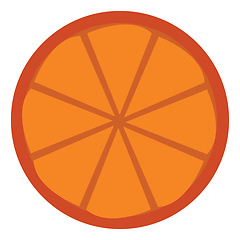 Image showing A piece of orange fruit to be enjoyed by someone vector color dr