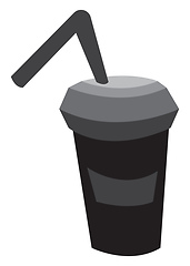 Image showing A black sipper vector or color illustration