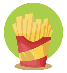 Image showing French fries vector color illustration.
