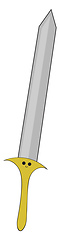 Image showing Sword, vector or color illustration.