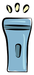 Image showing A blue-colored torch light vector or color illustration