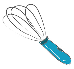 Image showing Blue whisk vector or color illustration