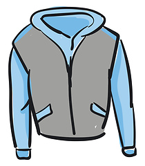 Image showing A blue men jacket vector or color illustration