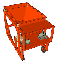 Image showing Bag filling machine vector illustration on white background