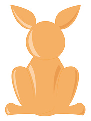 Image showing The back view of a cute kangaroo animal vector or color illustra