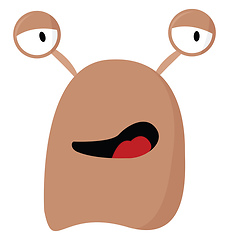 Image showing A tired monster vector or color illustration