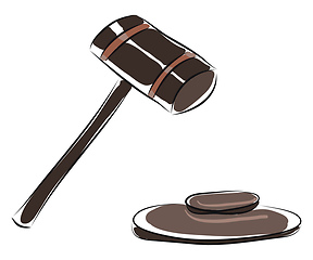 Image showing Judge\'s hammer vector illustration 