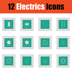 Image showing Electrics icon set