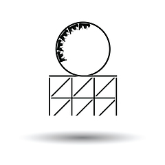 Image showing Roller coaster loop icon
