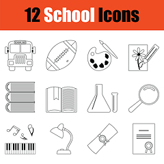 Image showing School icon set