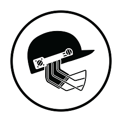 Image showing Cricket helmet icon