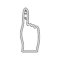 Image showing Fans foam finger icon