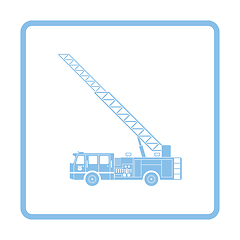 Image showing Fire service truck icon