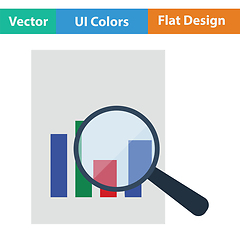 Image showing Magnificent glass on paper with chart icon