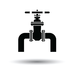 Image showing Icon of Pipe with valve