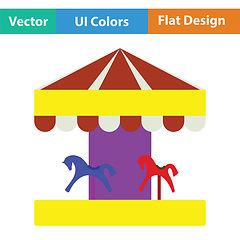 Image showing Children horse carousel icon