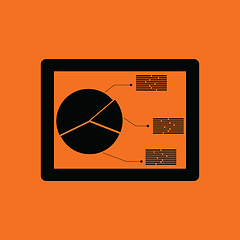 Image showing Tablet with analytics diagram icon