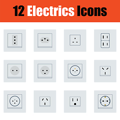 Image showing Electrics icon set 