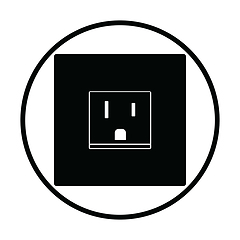 Image showing USA electrical socket icon