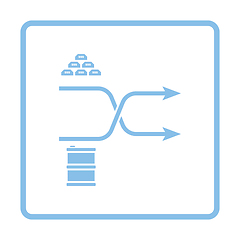 Image showing Gold and oil comparison chart icon