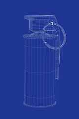 Image showing 3D model of smoke grenade