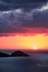 Image showing Sea sunset in Greece