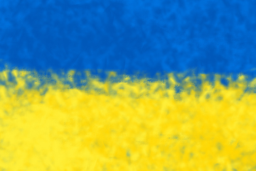 Image showing Ukrainian Flag. Be brave like Ukraine. Stay with Ukraine.