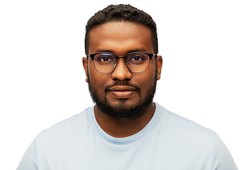 Image showing portrait of african american man in glasses