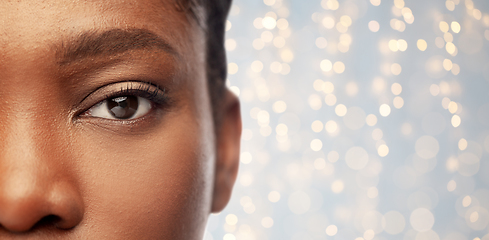 Image showing close up of face of young african american woman