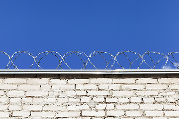 Image showing Old barbed wires