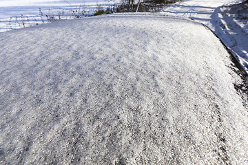 Image showing car covered with snow