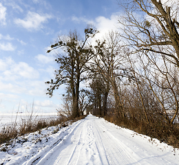 Image showing road in winter