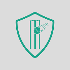 Image showing Cricket shield emblem icon