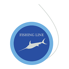 Image showing Icon of fishing line