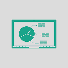 Image showing Laptop with analytics diagram icon