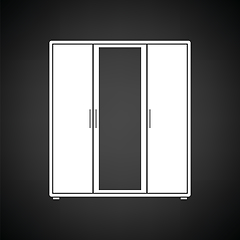 Image showing Wardrobe with mirror icon