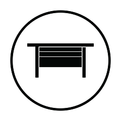 Image showing Boss office table icon