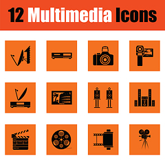 Image showing Set of multimedia icons