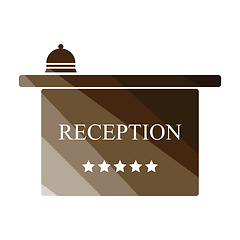 Image showing Hotel reception desk icon