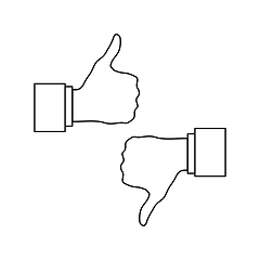 Image showing Icon of Like and dislike