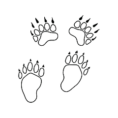 Image showing Icon of bear trails