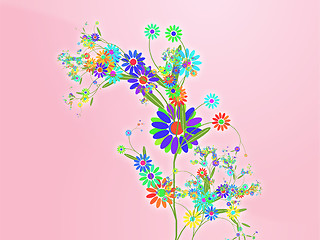 Image showing Floral nature themed design illustration