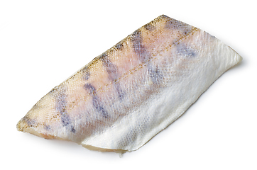 Image showing cut of fresh raw zander filet