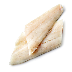 Image showing fresh raw zander filet cut 