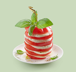 Image showing Tomato and mozzarella